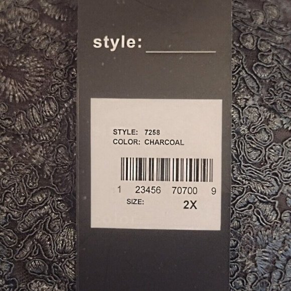 NWT CINDERELLA DIVINE #7258 CHARCOAL GRAY CHIFFON WOMENS EVENING GOWN SZ 2X NEW - Picture 7 of 9